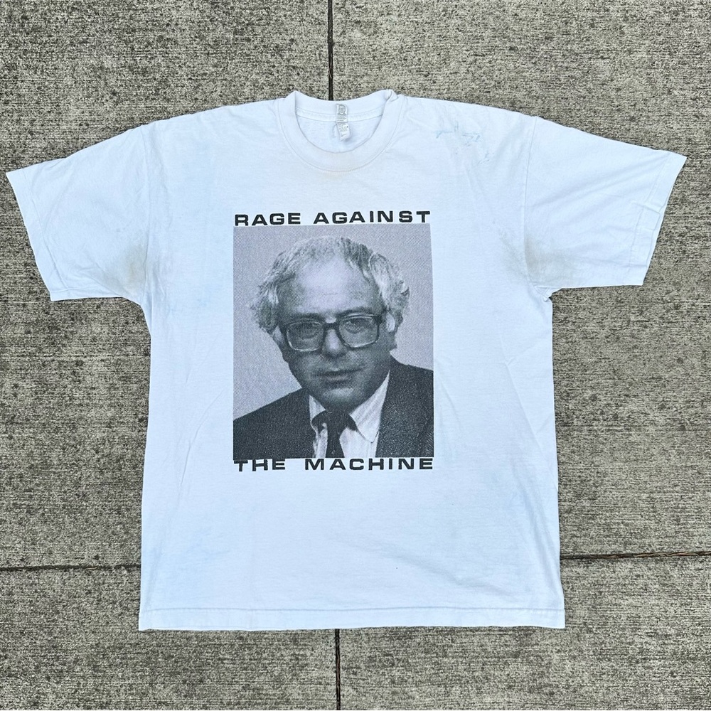 Rage Against the Machine White Graphic Tee